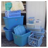 EBC047 Storage Bins and Sheep Skin Rug