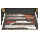 HMT188  Twelve Plastic Box Cars Tuscan Red Most Unlettered