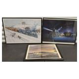 HMT210 Three Framed Lithographs - Bromley, Boss, Fogg