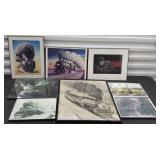 HMT211 Framed Lithographs of Locomotives & More