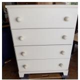 PCC110 White Wooden Chest of Drawers