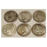 HCC006 1922-1923 US Peace Dollars Nice Toning & Grade