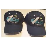 HCC020 Ronald Reagan Bronze Medallion, New U.S.S. Arizona Caps