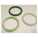 HCC022 Three Jadeite Type Bangle Bracelets