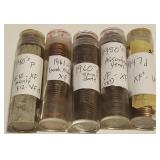 HCC028 More Coin Tubes of US Cent - 1940-1969