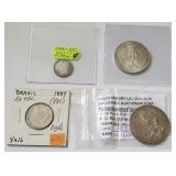 HCC035 1964 Winter Olympic, Italy, Columbia & More Coins