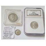 HCC038 Greece Error, Canada, Great Britain Coins