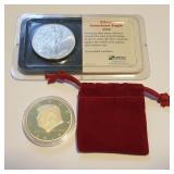 HCC050 2017 Trump Gold Coin & 2002 Silver American Eagle 
