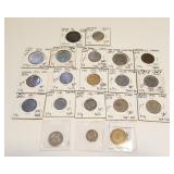 HCC059 1940 Krone, 1945 Silver 6 Pence & European Coins