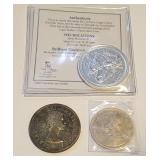 HCC062 India 1877 Silver Rupee, Isla of Man Coin COA & More