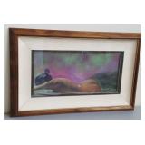 DWT007 Original Pastel Signed in Koa Frame