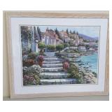 DWT032 Framed Steps of St. Tropez Lithograph