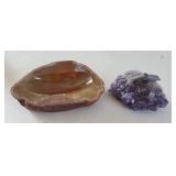 DWT136 Geode & Amethyst Cluster Geode with Figurine