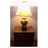 NPT002 Wooden Night Stand and Table Lamp