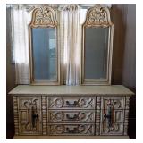 NPT010 Nine Drawer Dresser with Vanity Mirrors