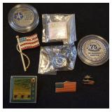 NPT084 Flag Pins & 75th Anniversary Coins & Medallions