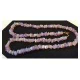 NPT096 Long 30" Amethyst Beaded Necklace