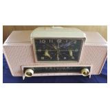 NPT115 Vintage Pink Mid Century Philco Clock Radio 