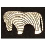 PPM1026 Vintage James Avery Sterling Zebra Brooch/Pendant