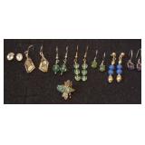 PPM1036 Seven Pairs of Earrings & a Bumble Bee Pin