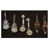 PPM1047 Three Pairs of 925 Silver Earrings