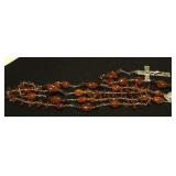 PPM1052 Vintage Amber Rosary