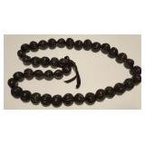 PPM1054 Vintage Hand-Carved Hawaiian Kukui Nut Lei Necklace