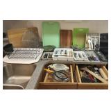 FKT017 Assorted Kitchen Items - Utensils, Boards, Knives & More