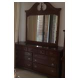 FKT052 Solid Wood Dresser & Mirror