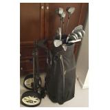 FKT058 Echelon Tour Level Golf Clubs, Balls Cart, Bag & More
