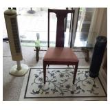 FKT074 Wood Chair, Floor Fans, Rug