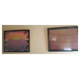KET001 Pair of Vintage Framed Magic Eye Posters