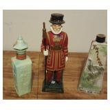KET045 Rare Vintage Beefeater Yeoman & Jim Beam Decanters