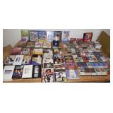KET057 Huge DVD, CD, Vintage Cassette & VHS Tapes Lot