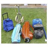 KET116 Sanwa, McGregor Golf Clubs, Cart, Umbrella, Bowling Balls