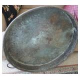 EKT007 Large Egyptian Copper or Brass Tray with Etchings
