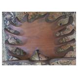 EKT011Vintage Hand-Carved Wood Picture Stand - Signed by Artist