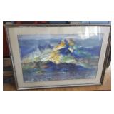EKT024 Vintage Framed Signed Original Watercolor 