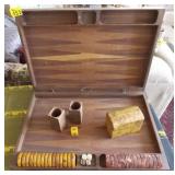 EKT053 Wooden Backgammon Set & Card Box