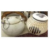 EKT063 Two Vintage Large Round Urns