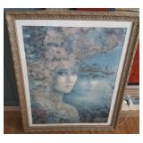 EKT081 Framed Picture of Woman