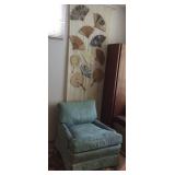FWE005 Armchair, Oriental Rug, Fan Wall Hanging