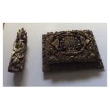 FWE009 Pair of Chinese Carved Gilt Wood Architectural Panels