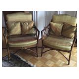 FWE019 Pair of McGuire Rattan Armchairs