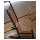 FWE031 Black Finish Rocking Chair with Woven Back