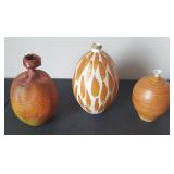 FWE034 Trio of Signed Hand Thrown Pottery