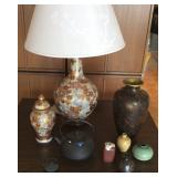 FWE060 Kutani Lamp, Porcelain Urn & More