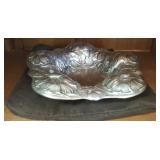 FWE079 Vintage Sterling Silver Floral Design Platter