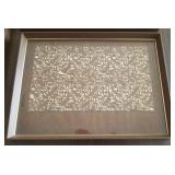 FWE098 Kiri-e Japanese Geometric Paper Cut Out Art - Shrimp