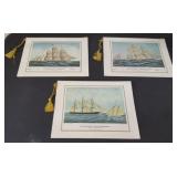 FWE109 Trio of Vintage Pan American World Airways Clipper Menus